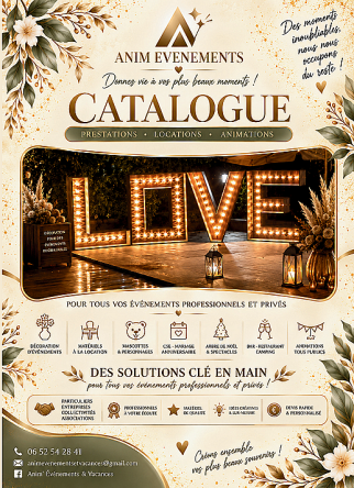 Location de décoration et de matériel pour votre mariage sur Brest Quimper
